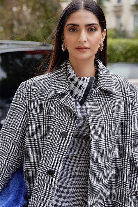 Sonam Kapoor turned up in a statement checkered ensemble for 